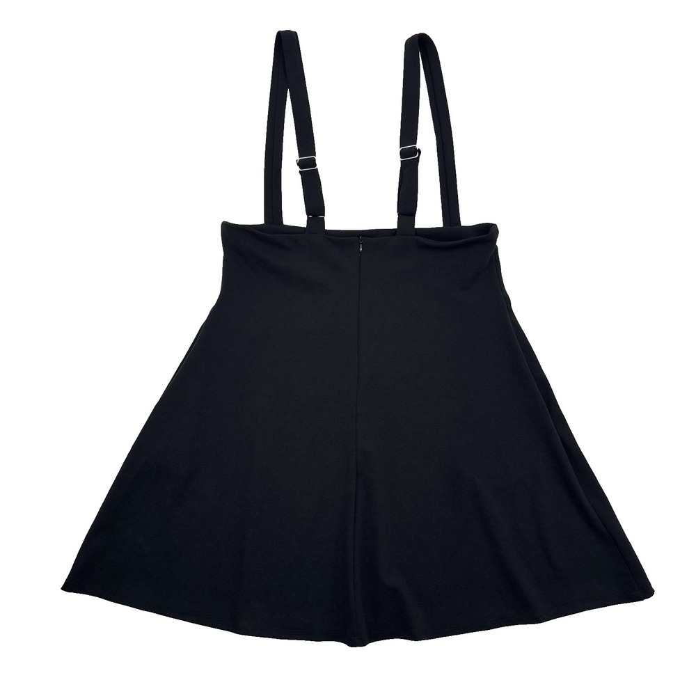 ModCloth Black Pinafore Overall Dress Adjustable Straps Size L - Picture 5 of 13